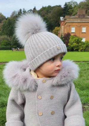 Taupe Single Pom Hat