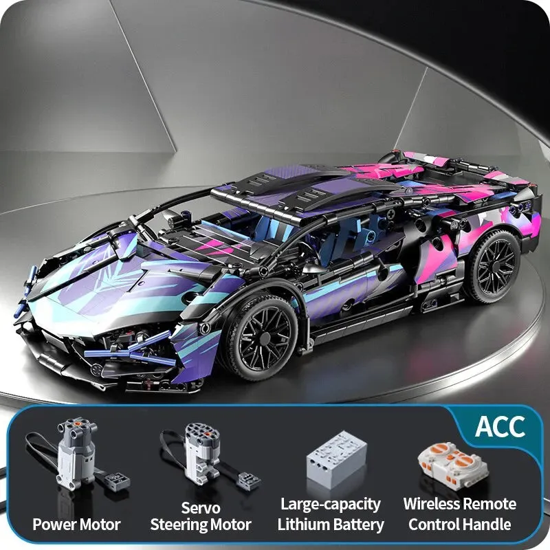 Technical Racing Sports Car Model 1280PCS Building Blocks City Mechanical Speed Vehicle Supercar  Brick Puzzle Toys Kid Adult Gift