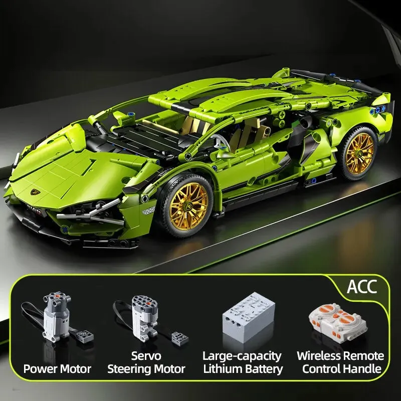 Technical Racing Sports Car Model 1280PCS Building Blocks City Mechanical Speed Vehicle Supercar  Brick Puzzle Toys Kid Adult Gift