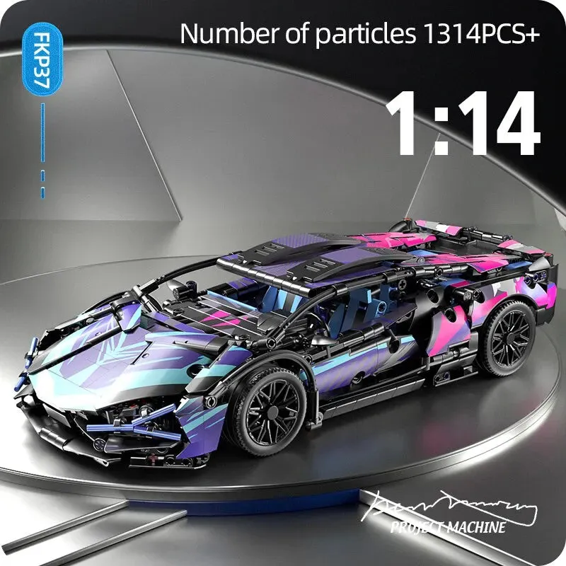 Technical Racing Sports Car Model 1280PCS Building Blocks City Mechanical Speed Vehicle Supercar  Brick Puzzle Toys Kid Adult Gift