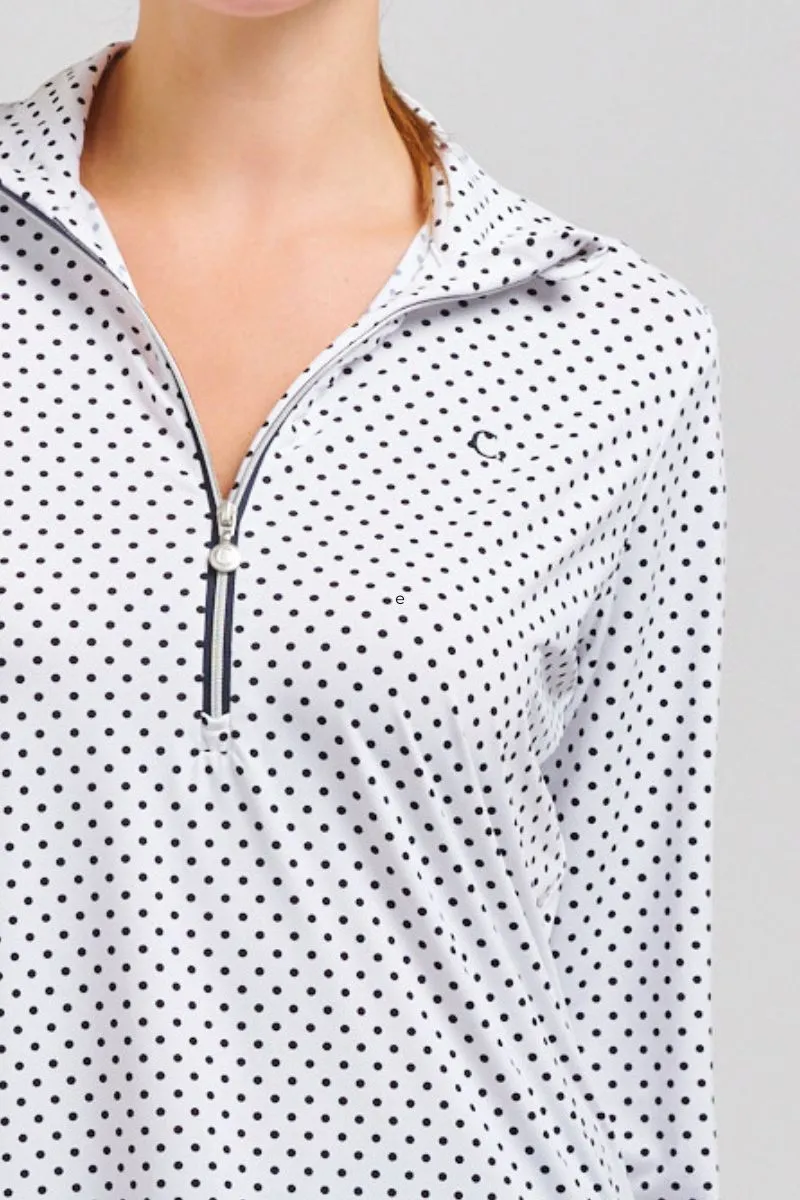 The Grange Long Sleeve Shirt - French Navy Spot