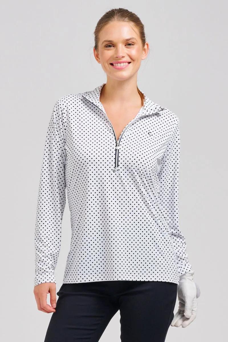 The Grange Long Sleeve Shirt - French Navy Spot