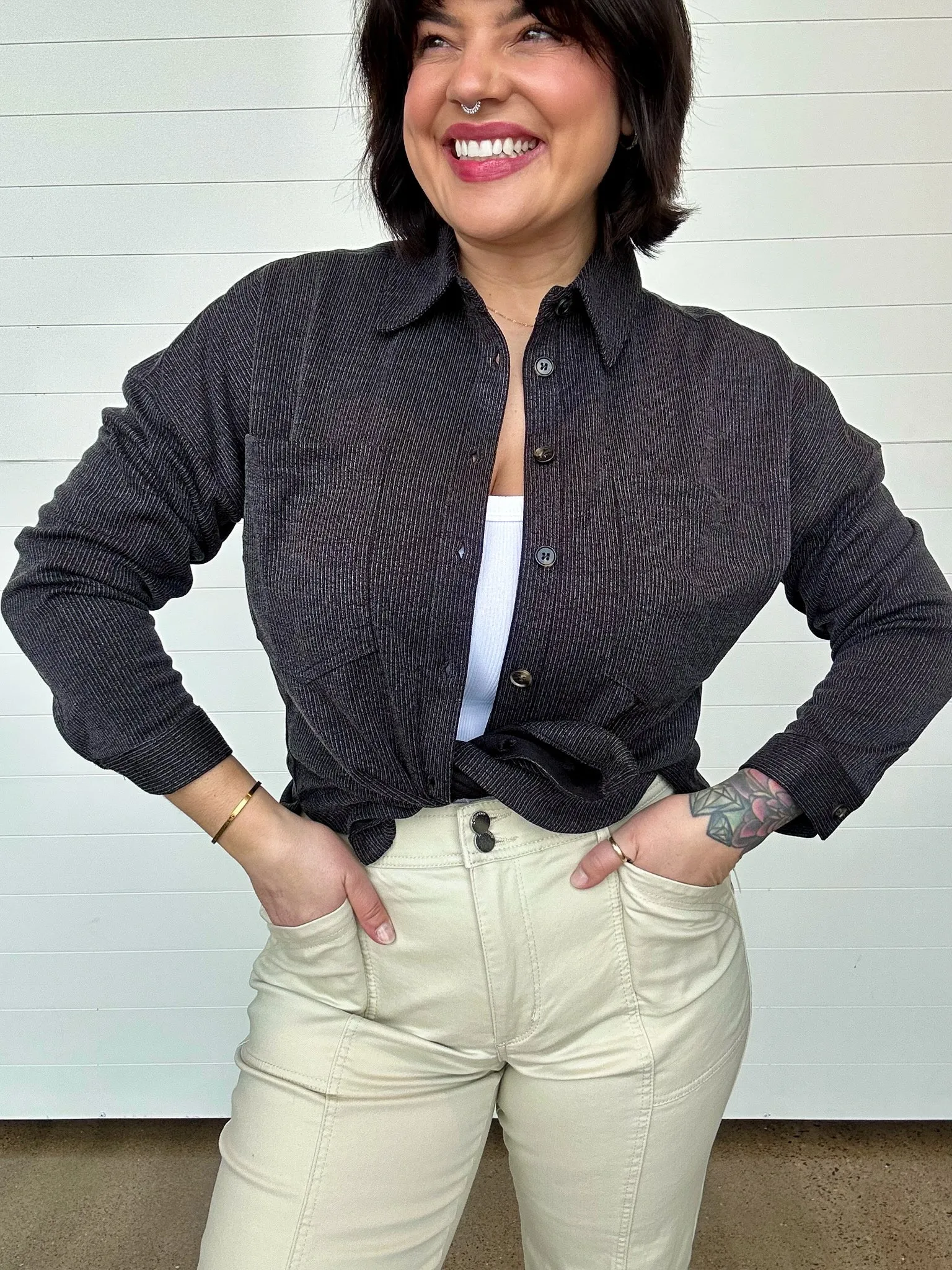 The Hannah Oversized Ribbed Shacket