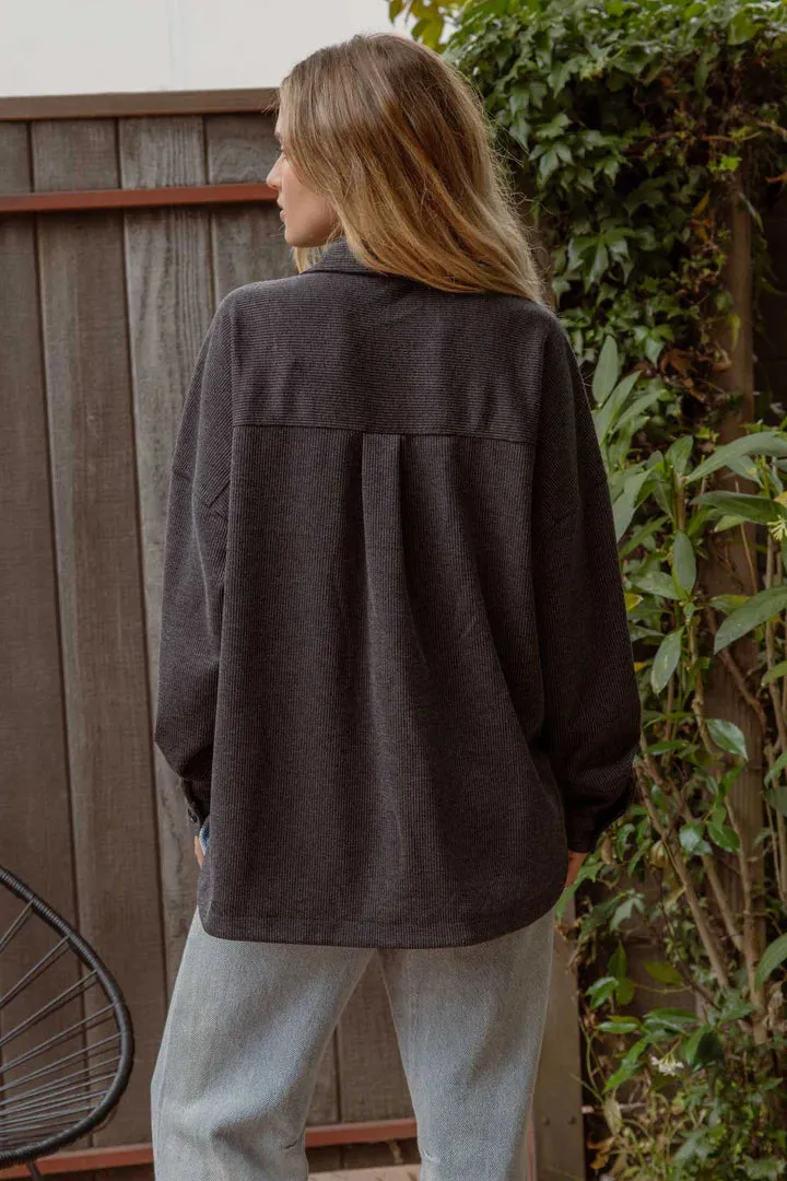 The Hannah Oversized Ribbed Shacket