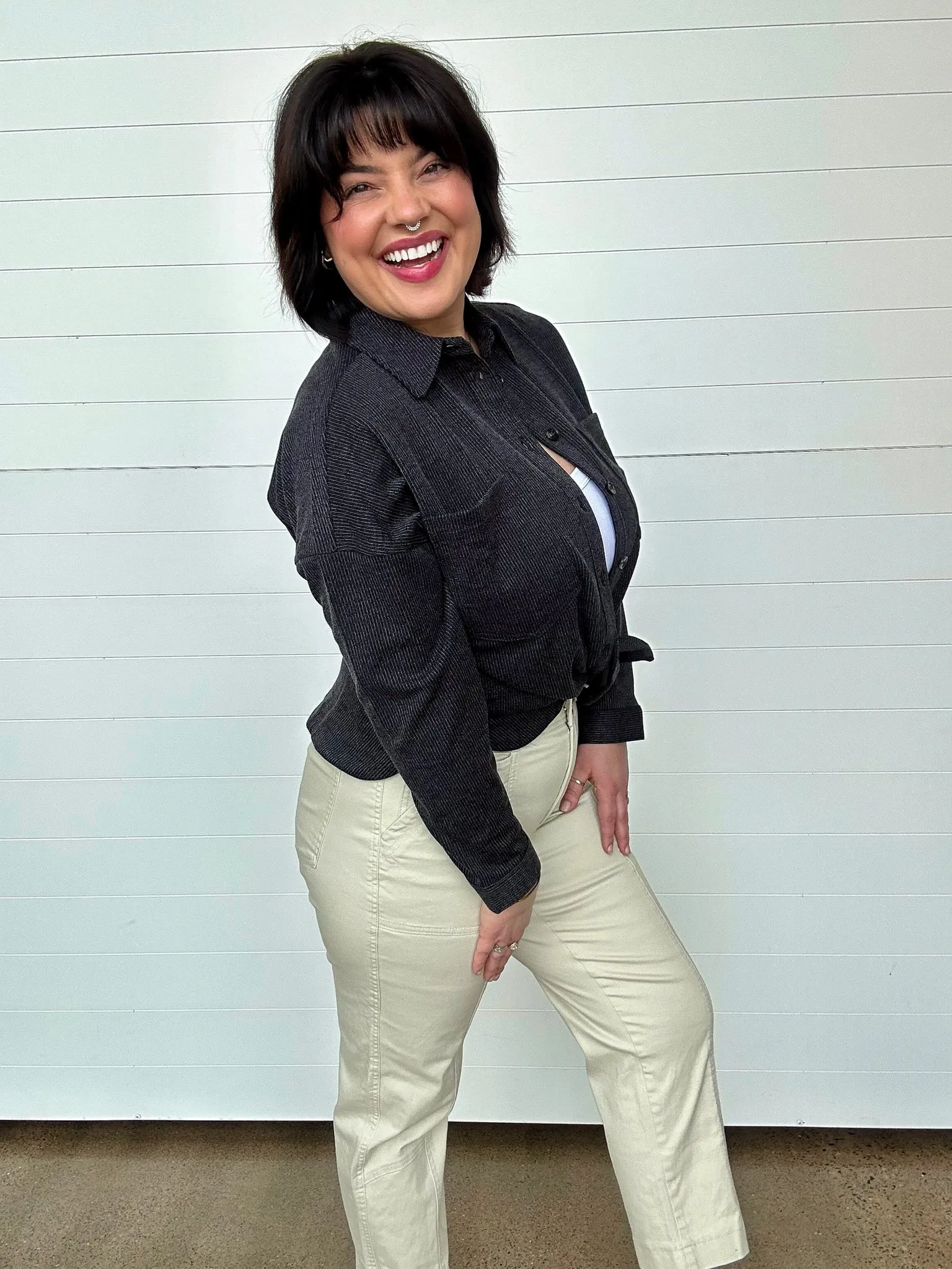 The Hannah Oversized Ribbed Shacket
