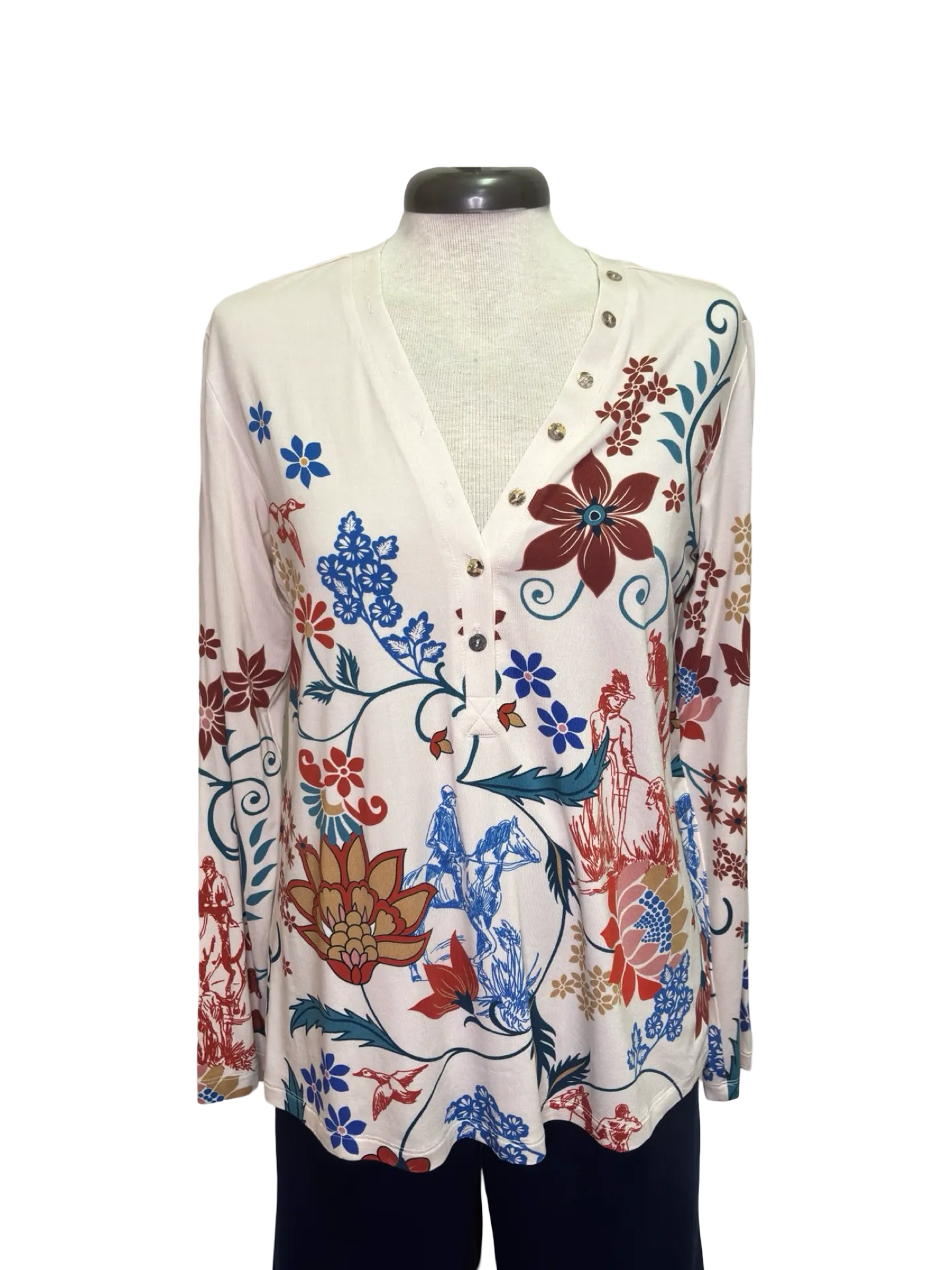The Janie Long Sleeve Button Henley Prazer