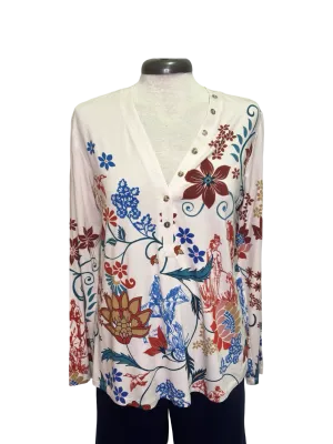 The Janie Long Sleeve Button Henley Prazer