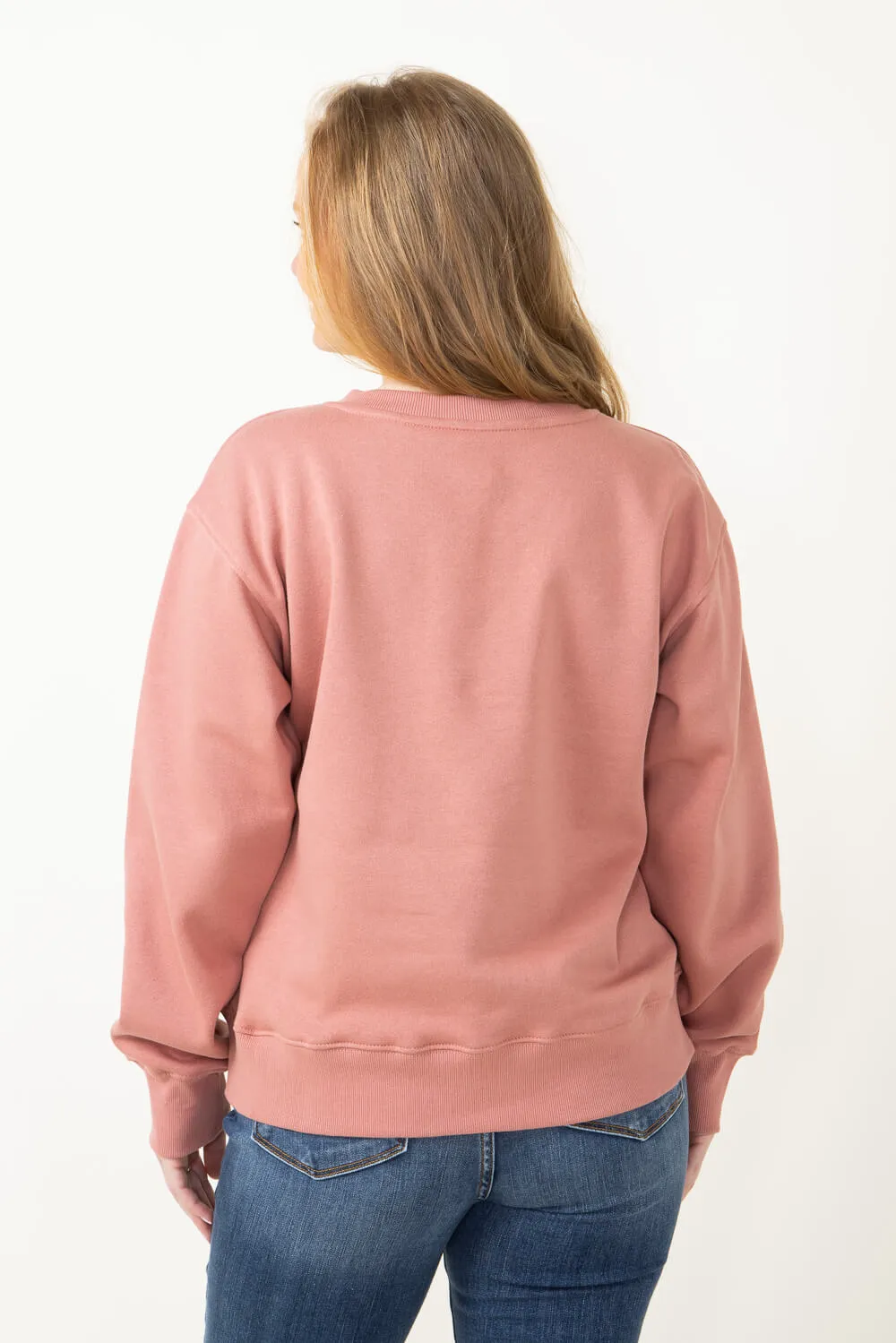 The North Face Evolution V-Neck Sweatshirt for Women in Mauve | NF0A86UQ-NXQ