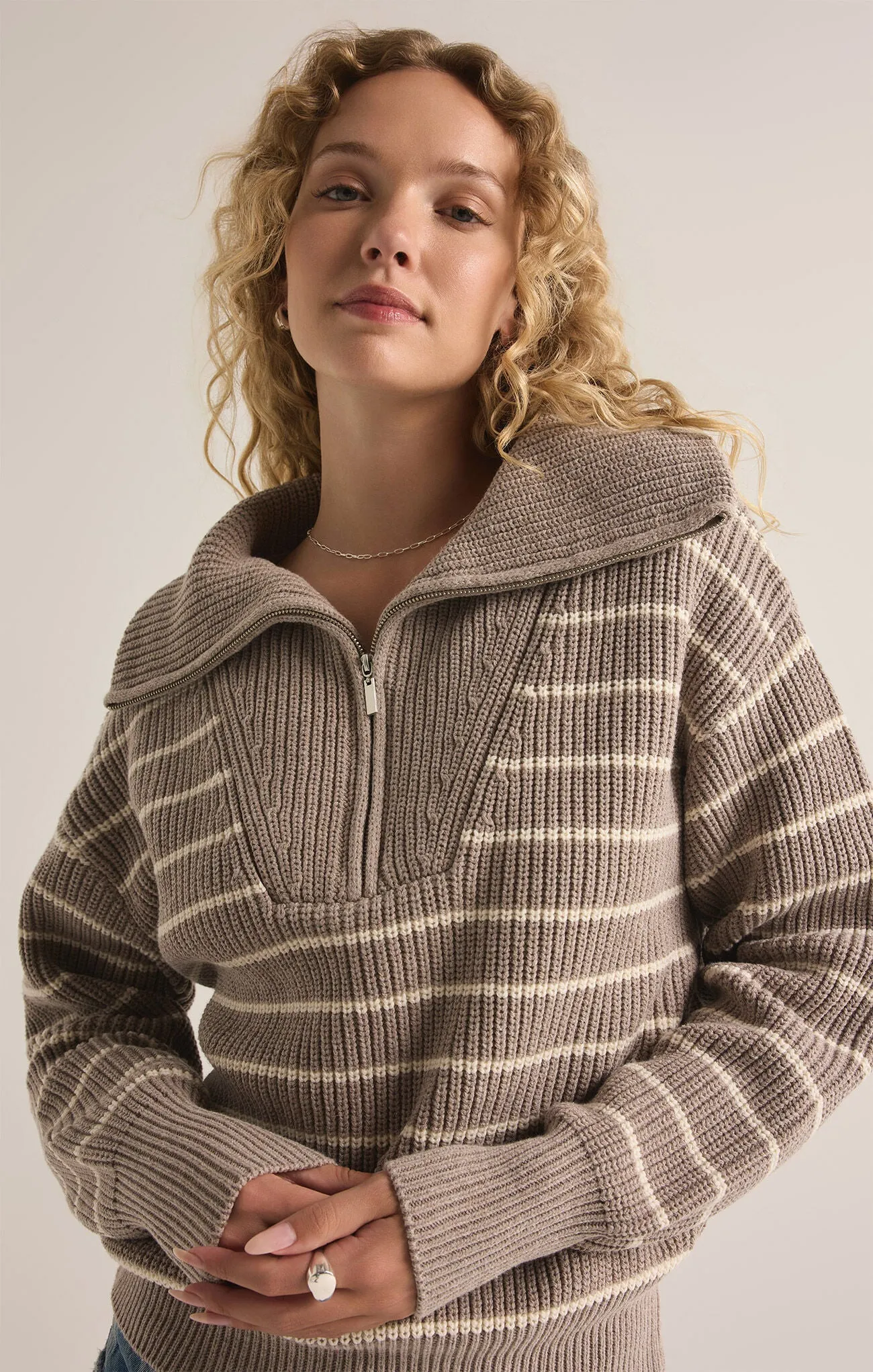 The Villa Half Zip Sweater