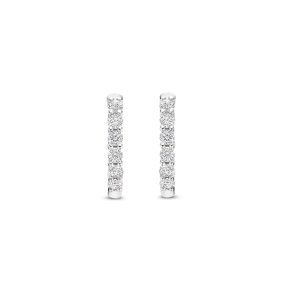Ti Sento Milano 14mm Zirconia Huggie Hoops