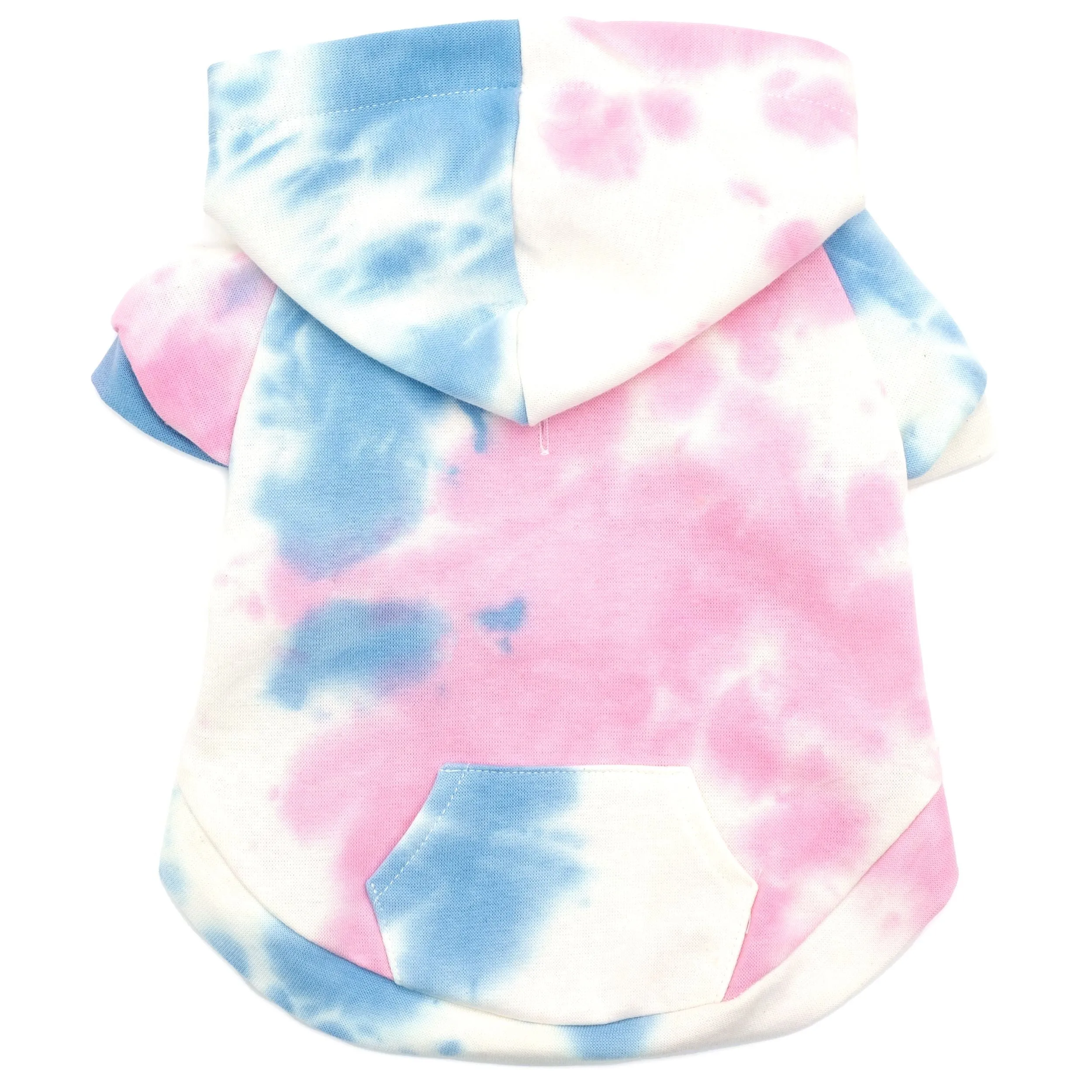 Tie-Dye Dog Hoodie in Pink