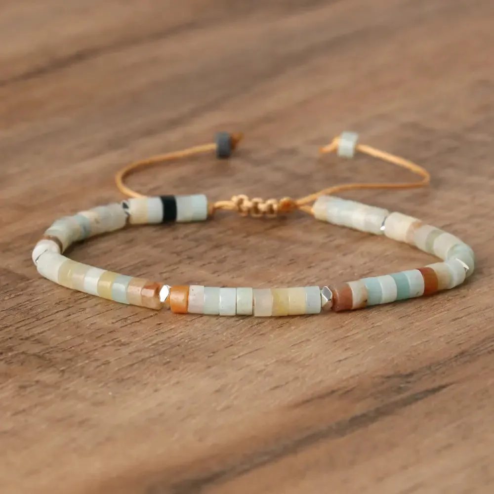 Tiger Eye Amethyst Delicate Dainty Bracelet