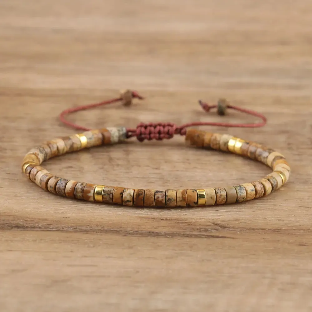 Tiger Eye Amethyst Delicate Dainty Bracelet