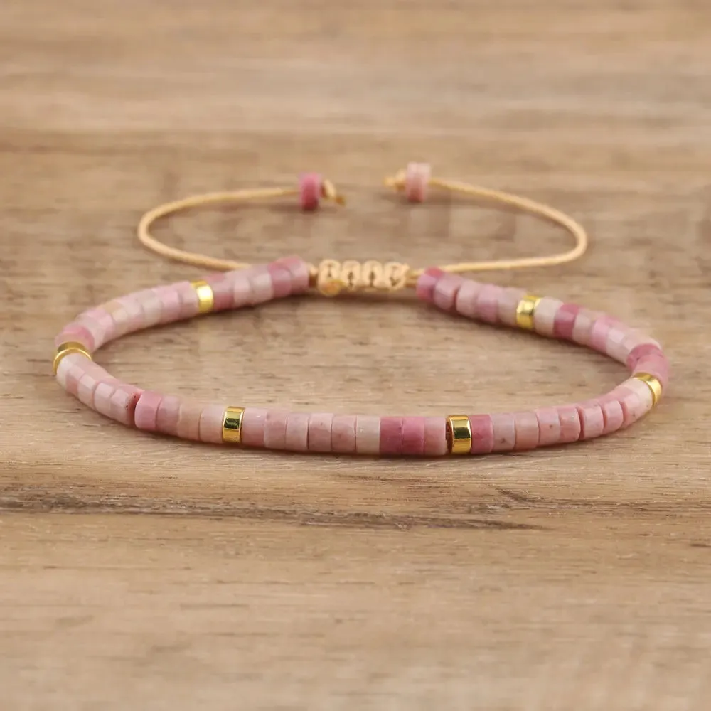 Tiger Eye Amethyst Delicate Dainty Bracelet