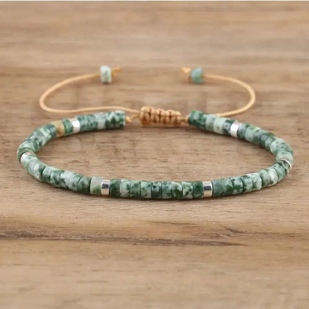 Tiger Eye Amethyst Delicate Dainty Bracelet