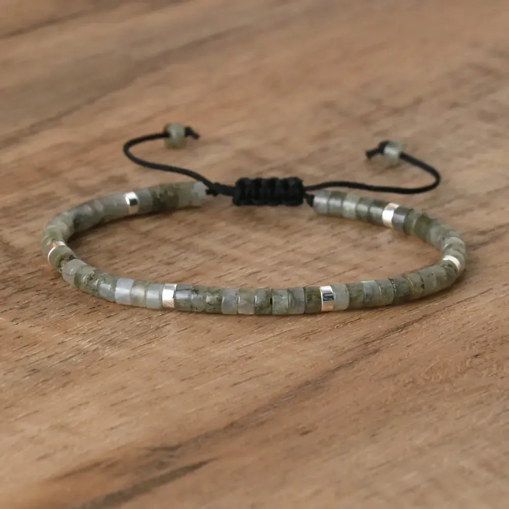Tiger Eye Amethyst Delicate Dainty Bracelet