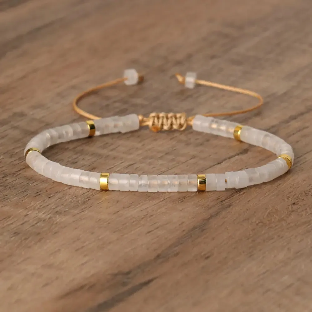 Tiger Eye Amethyst Delicate Dainty Bracelet