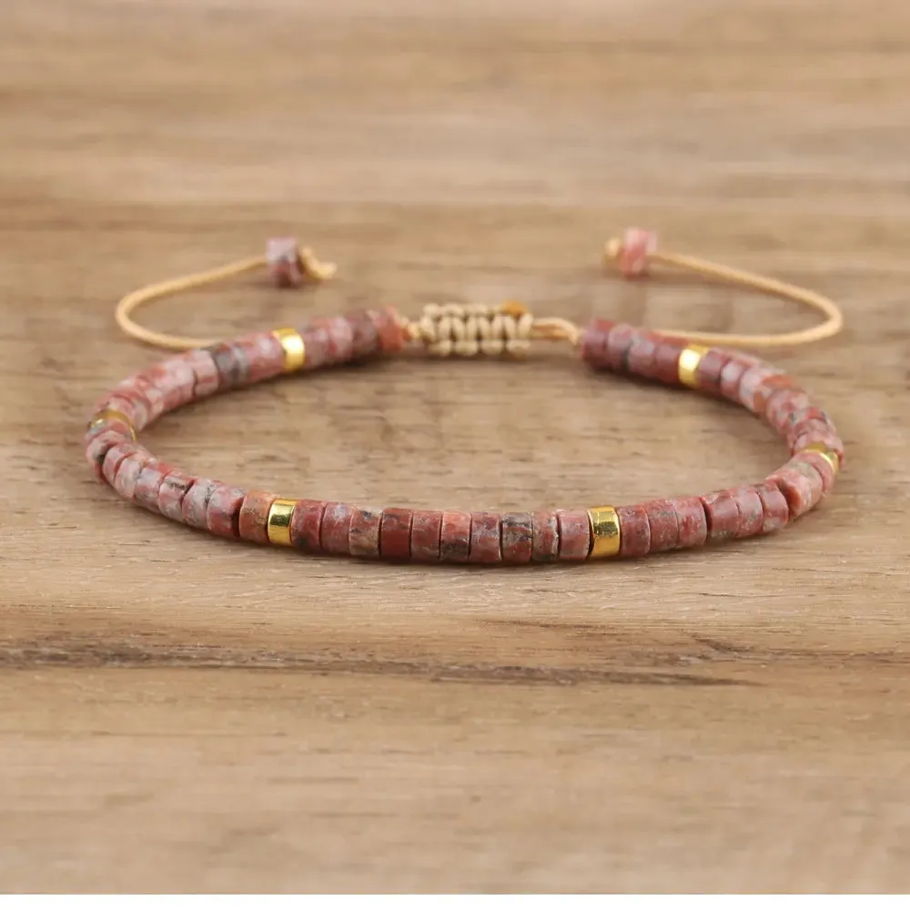 Tiger Eye Amethyst Delicate Dainty Bracelet
