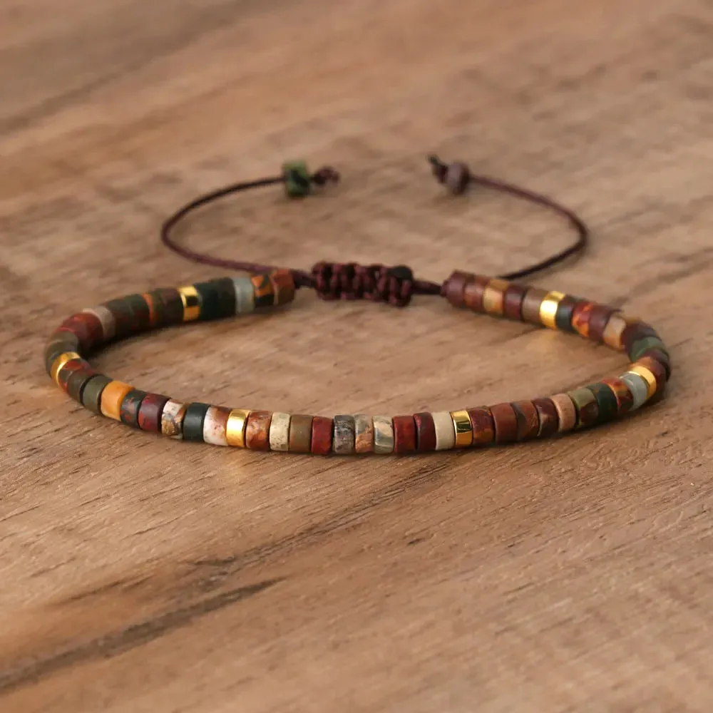 Tiger Eye Amethyst Delicate Dainty Bracelet