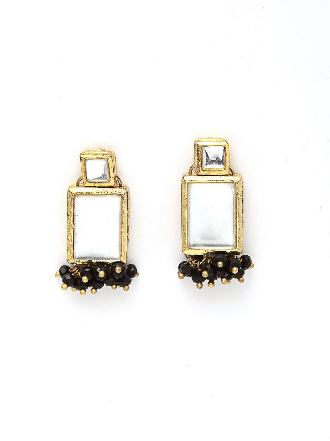 Traditional Black Crystal Kundan Choker Necklace Set