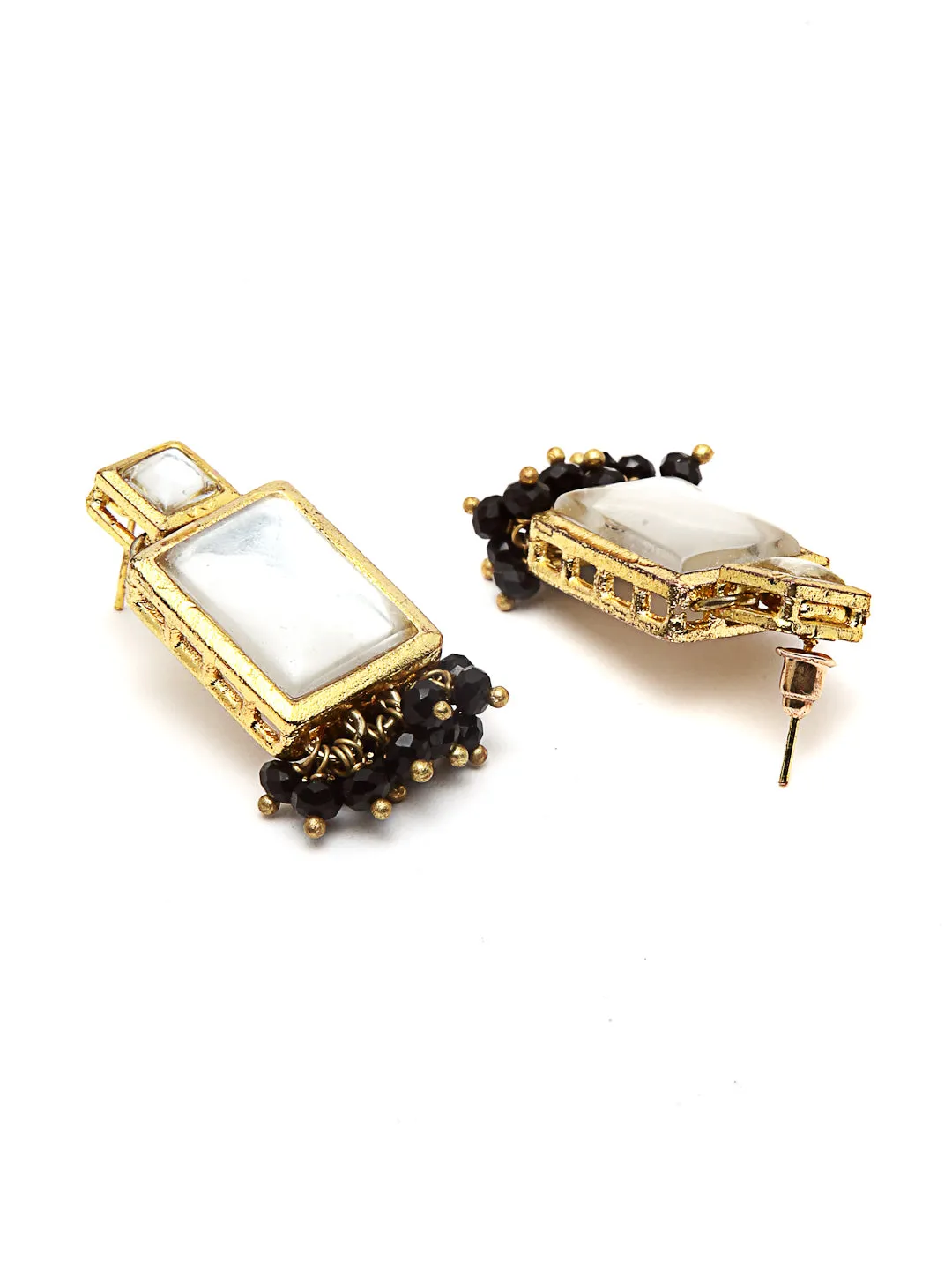 Traditional Black Crystal Kundan Choker Necklace Set