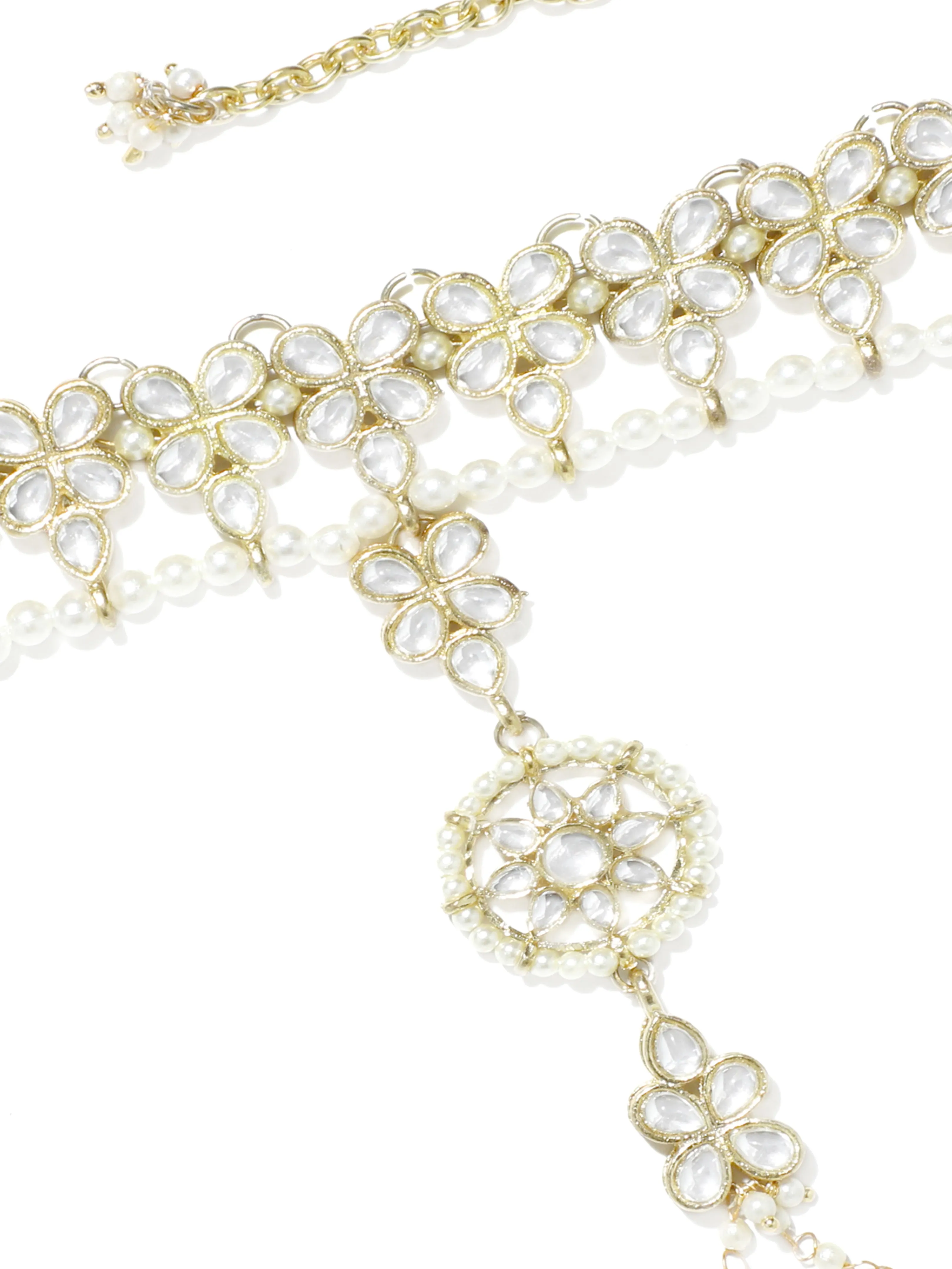 Traditional Gold Plated Kundan Hathphool
