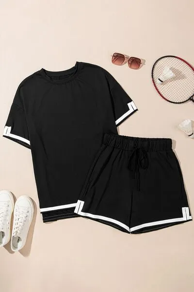 Trim Tee and Shorts Set