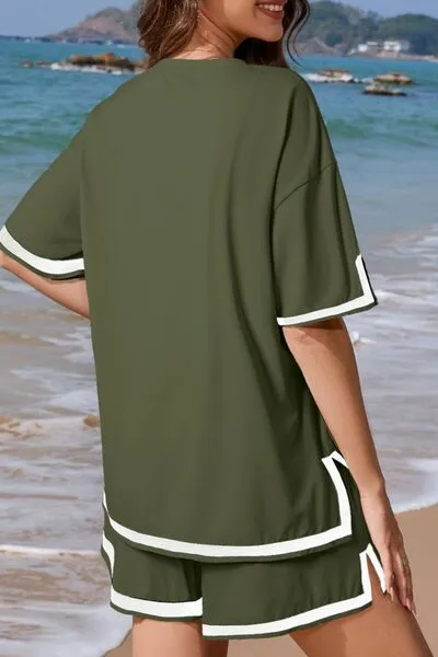 Trim Tee and Shorts Set