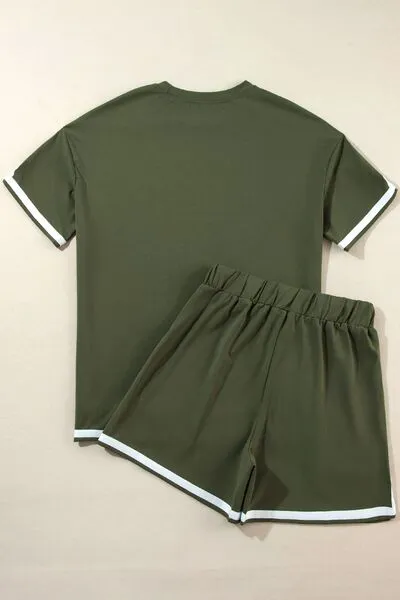 Trim Tee and Shorts Set
