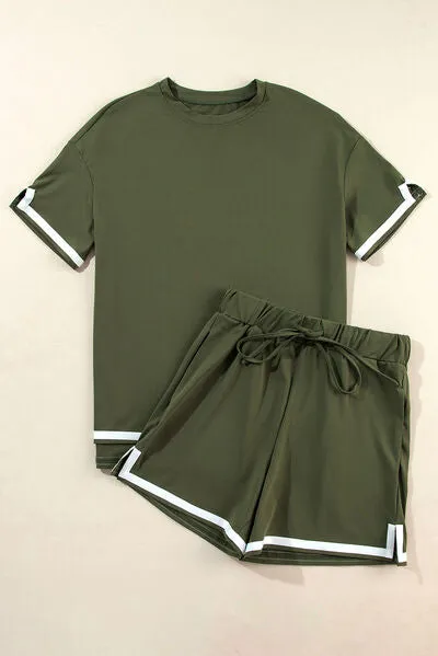 Trim Tee and Shorts Set