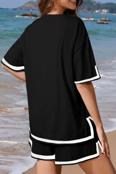 Trim Tee and Shorts Set