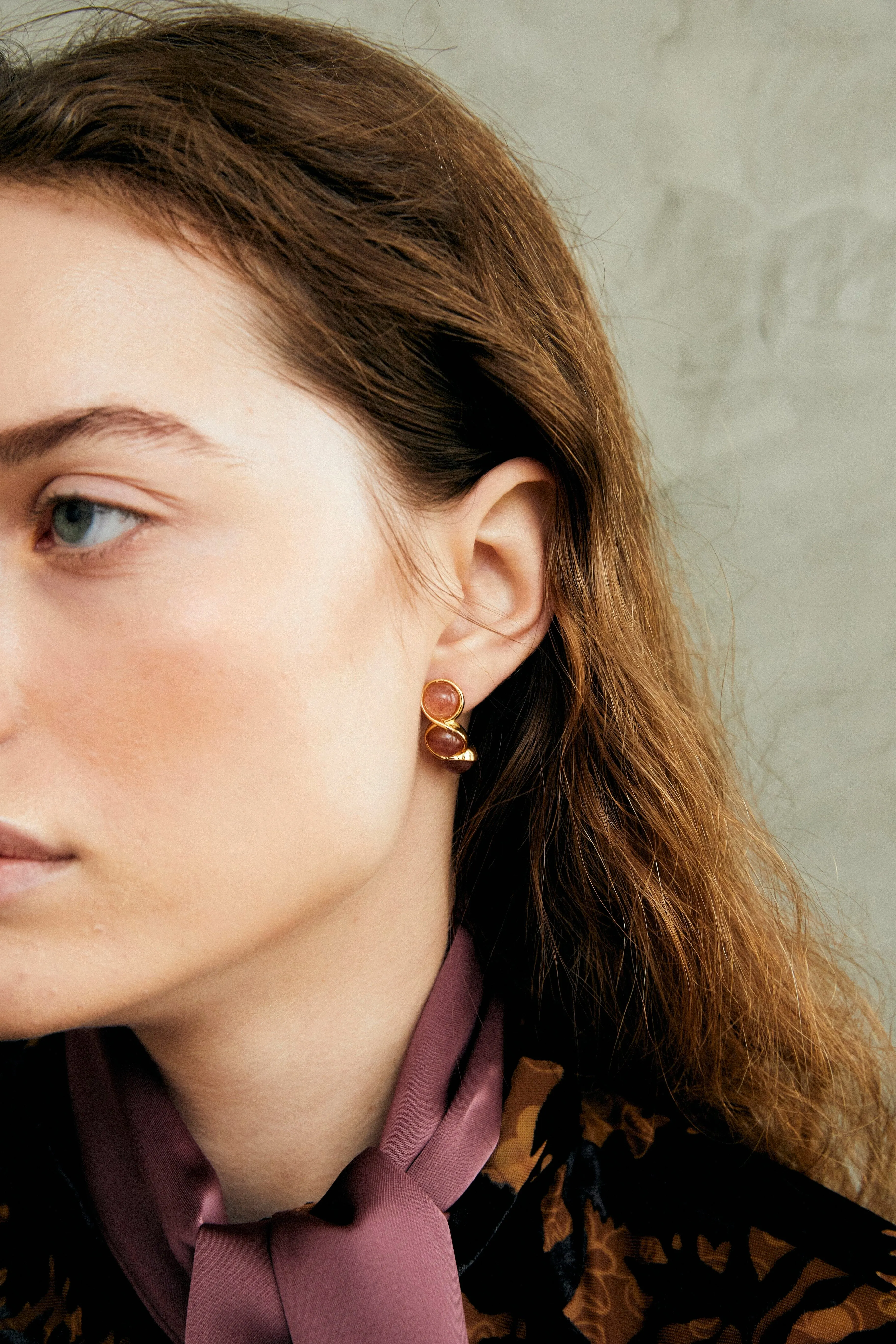 Triple Nude Earrings