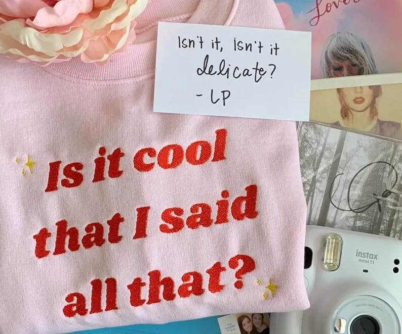 TS Embroidered Delicate Taylor Swift Sweatshirt