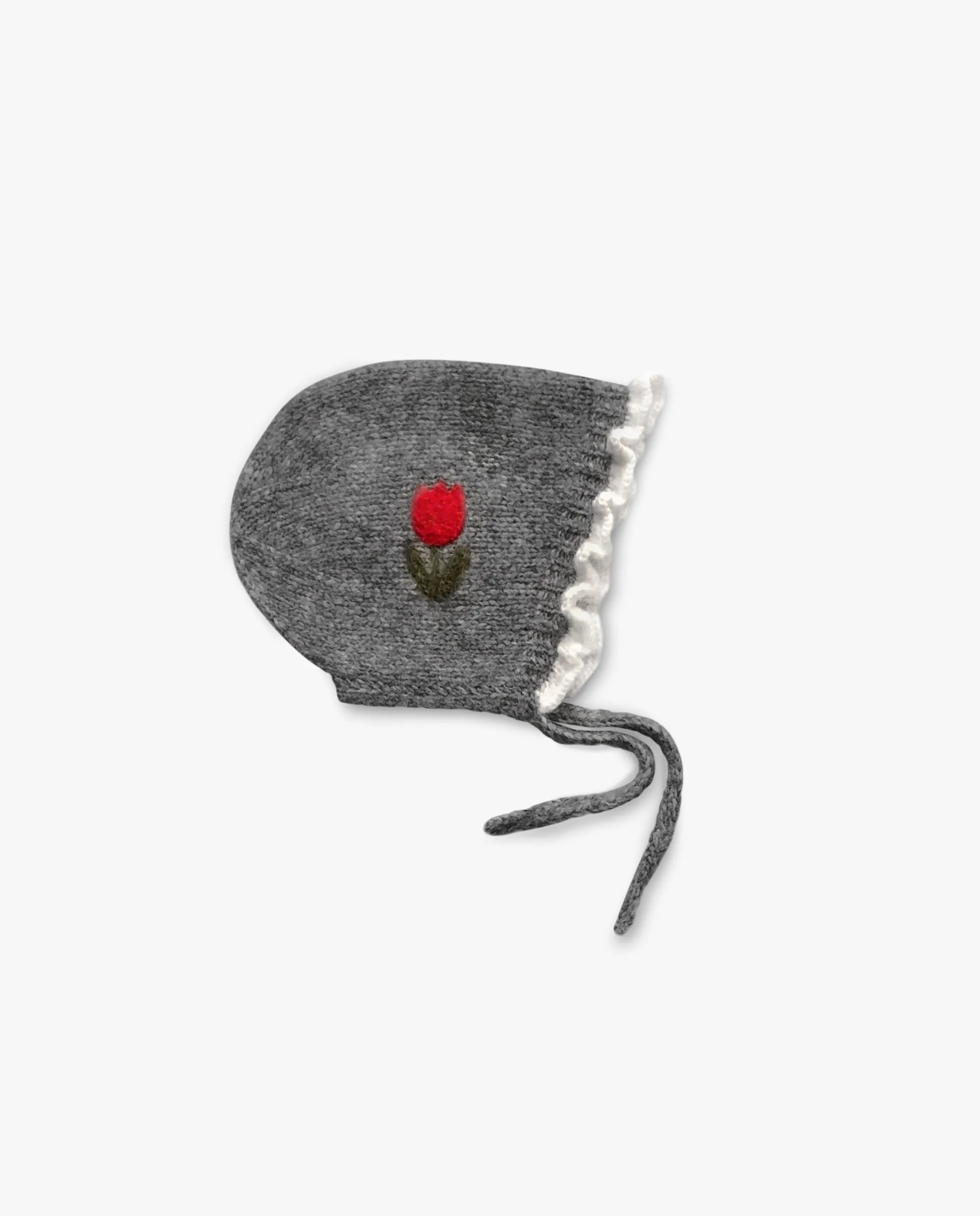 Tulips Bonnets |dark grey| in stock (0-3m)