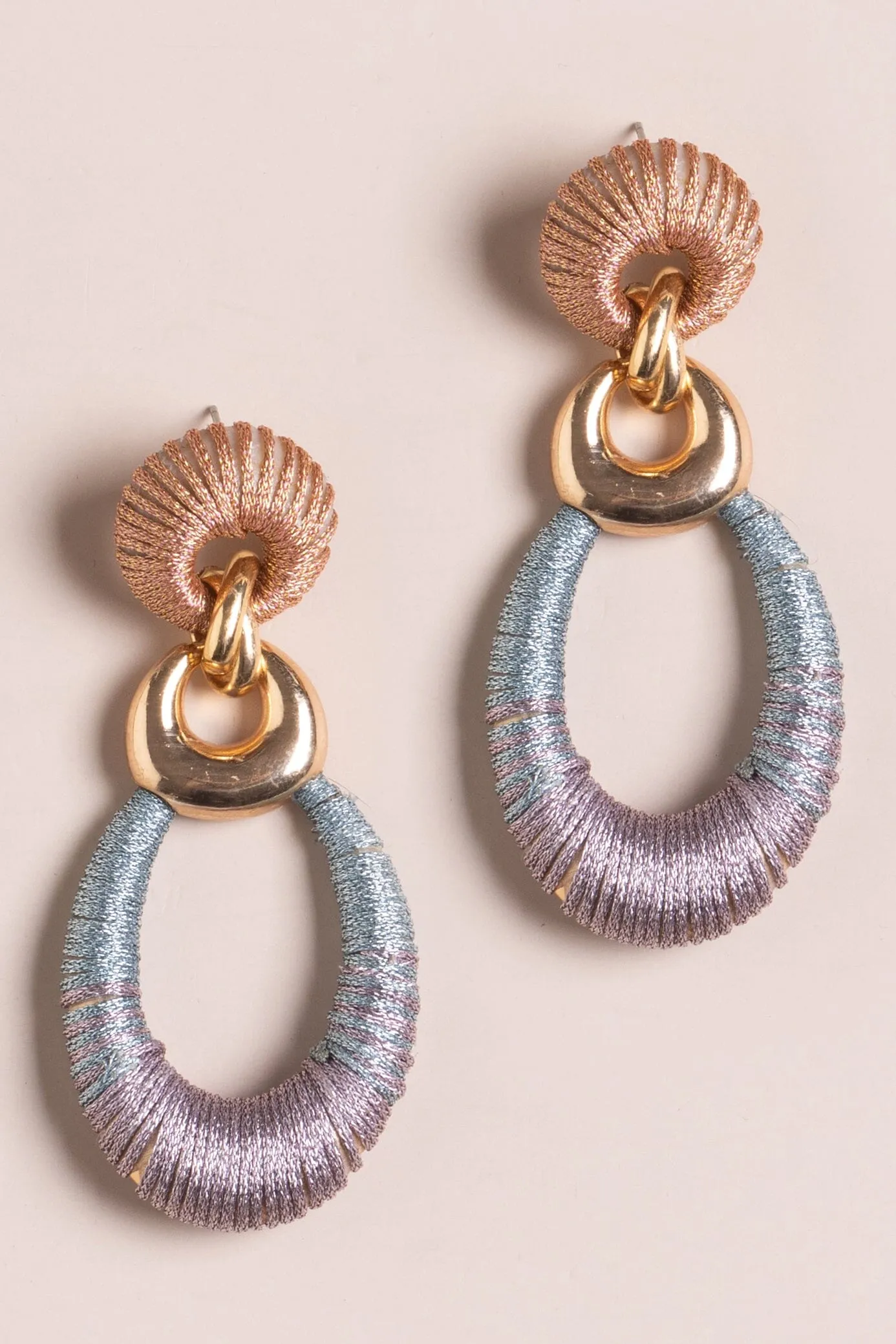Twilight Silk Oval Fashion Earrings