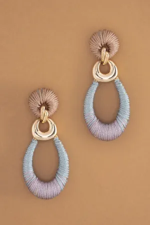 Twilight Silk Oval Fashion Earrings