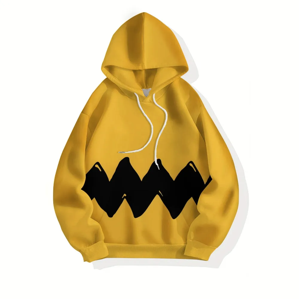 Unisex Casual Print Pocket Hoodie 2308100073