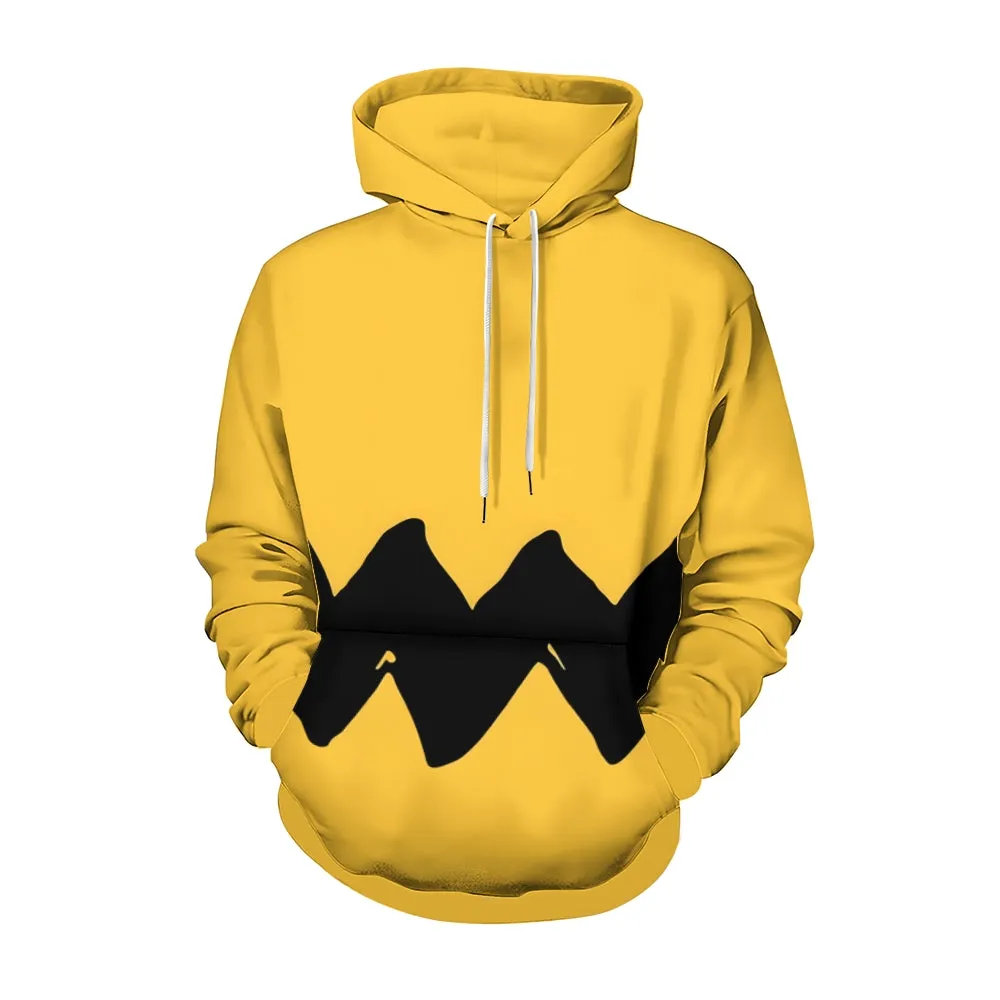 Unisex Casual Print Pocket Hoodie 2308100073