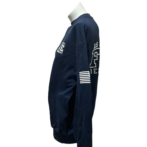 Vintage Champion Unisex Crewneck Sweatshirt Blue Graphic Print Size L