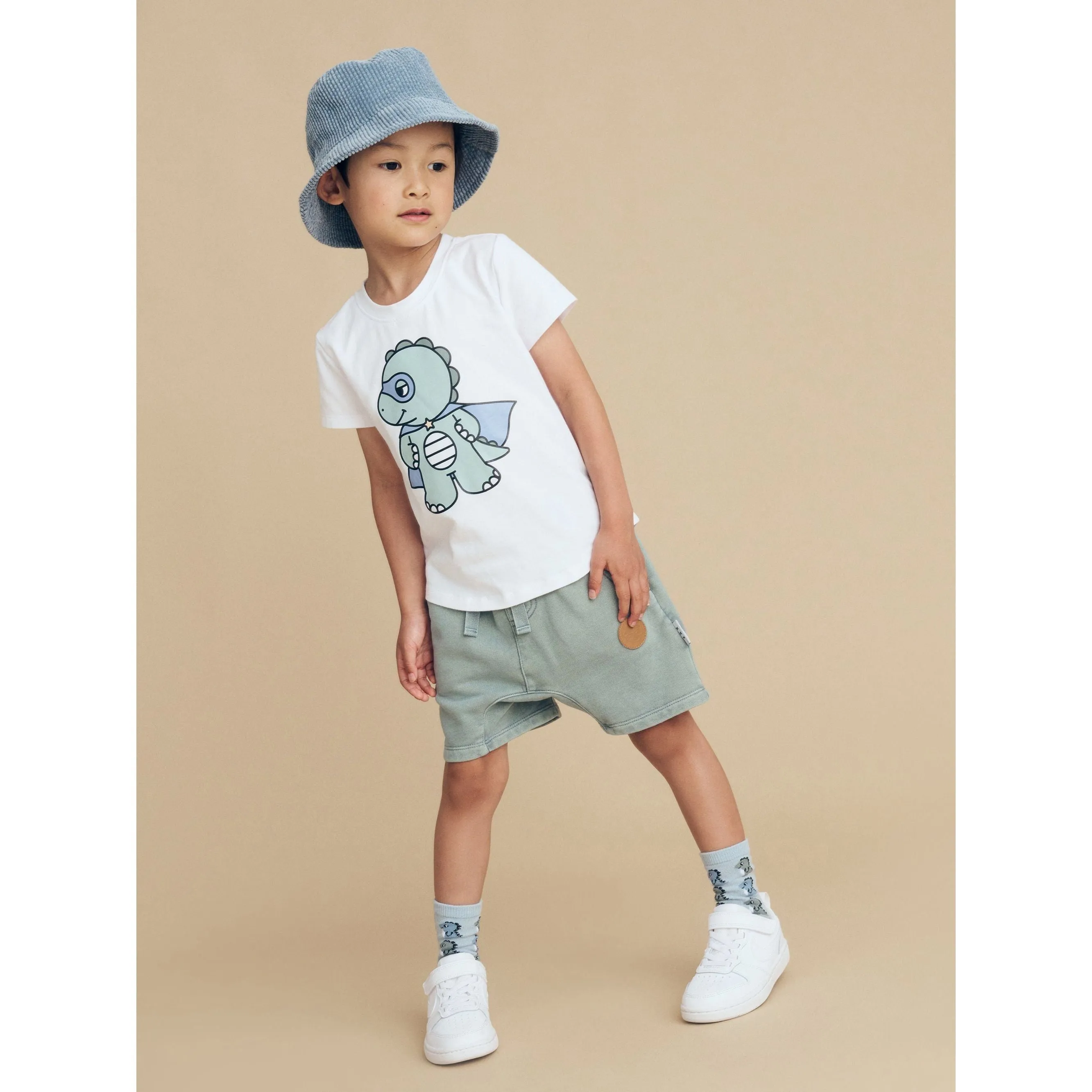 Vintage Slate Slouch Shorts