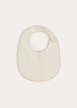 Waterford Striped Bib in Beige
