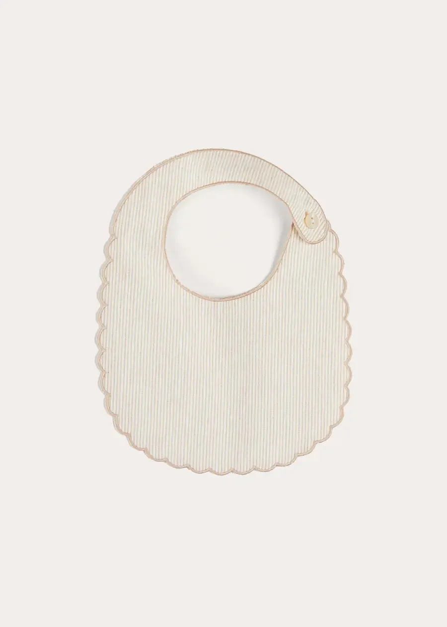 Waterford Striped Bib in Beige