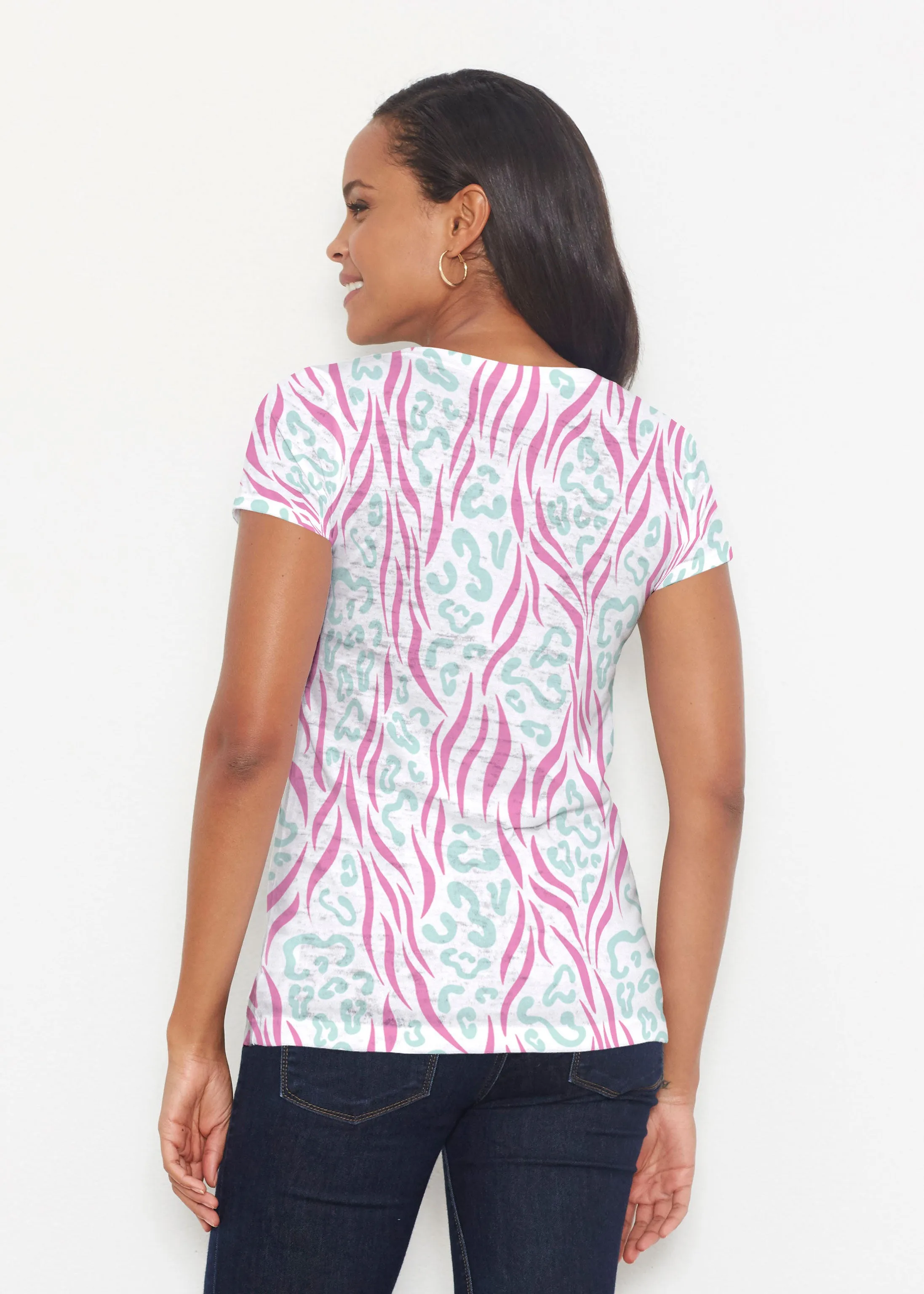 Wild Duo Berry (7937) ~ Short Sleeve Scoop Shirt