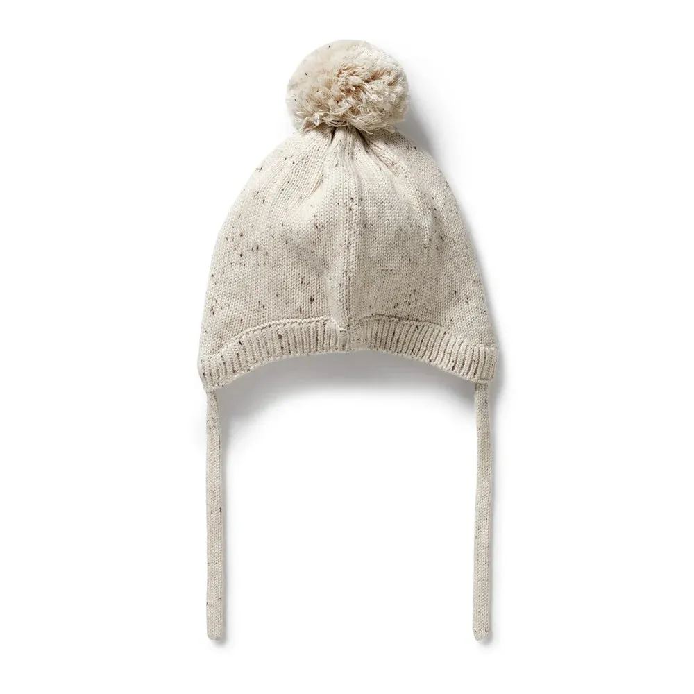 wilson   frenchy Organic Knitted Bonnet - Cookie and Cream