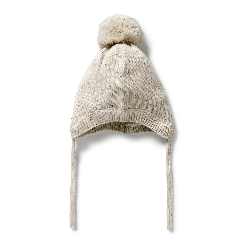 wilson   frenchy Organic Knitted Bonnet - Cookie and Cream