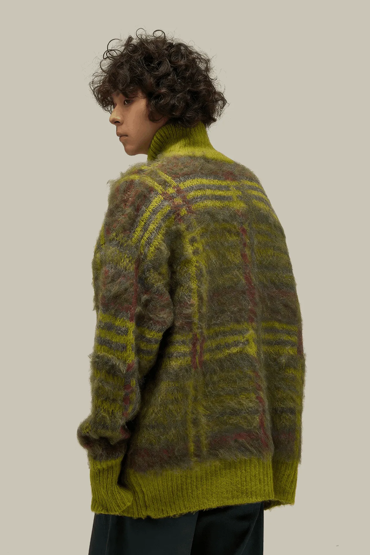 Winter Vintage American Knit Cardigan for Men – Loose & Relaxed