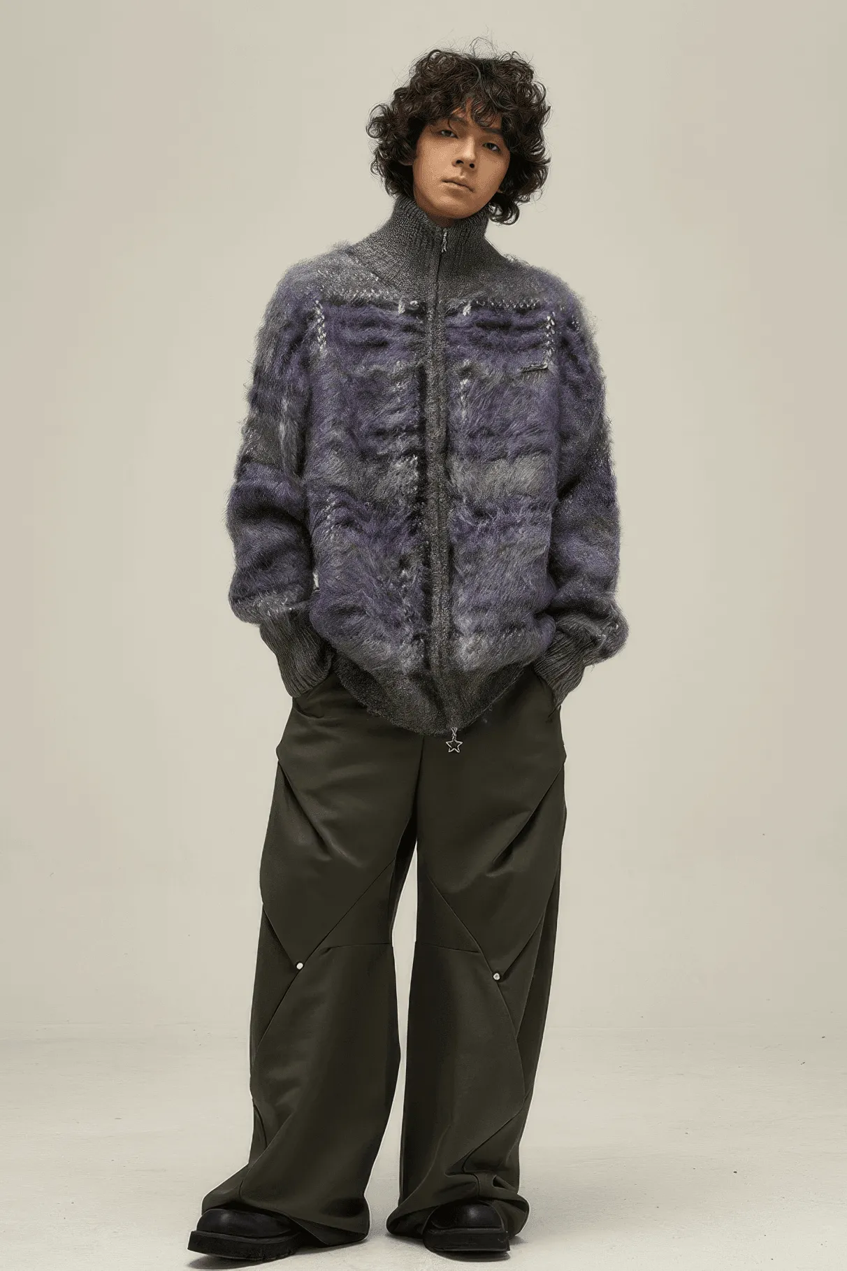 Winter Vintage American Knit Cardigan for Men – Loose & Relaxed