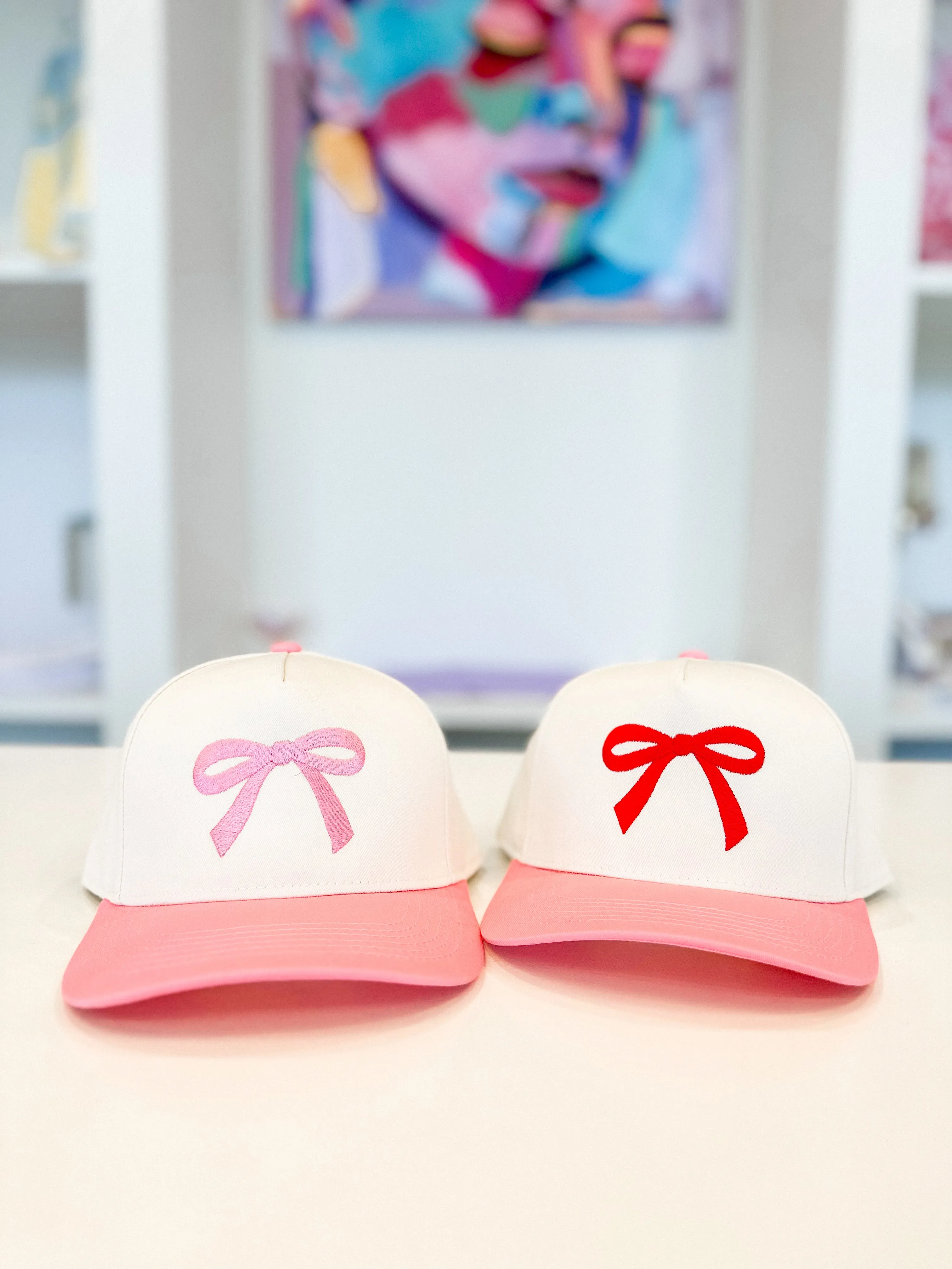 With A Bow Embroidered Hat