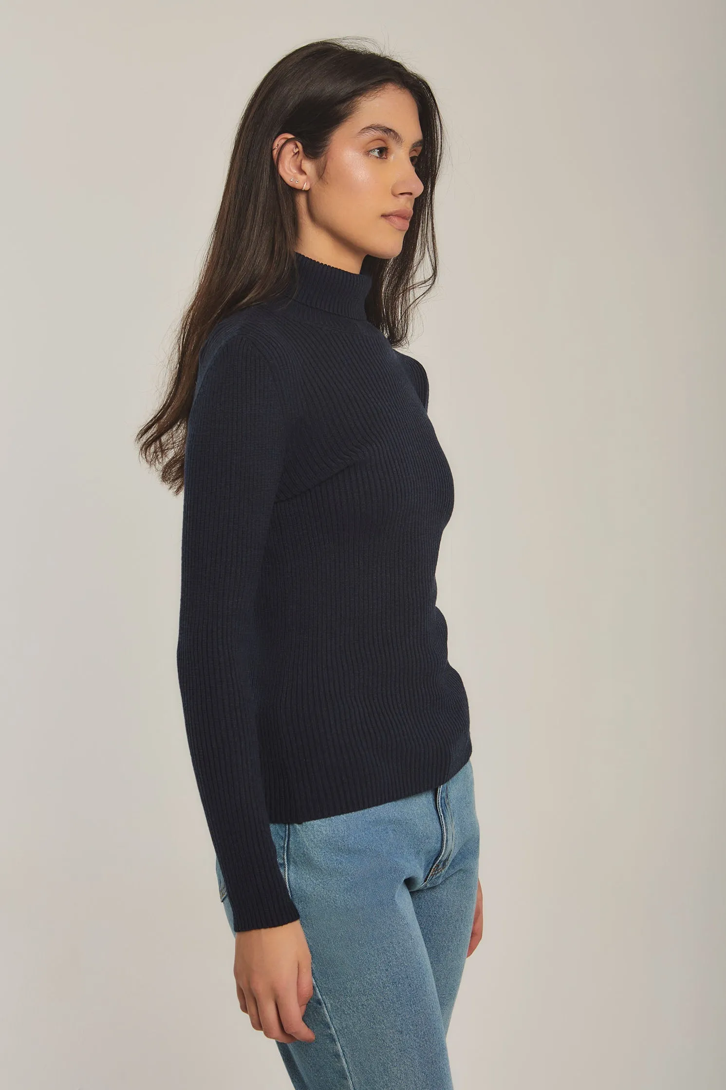 Women Sweat Shirt Crew Neck RegularNavy