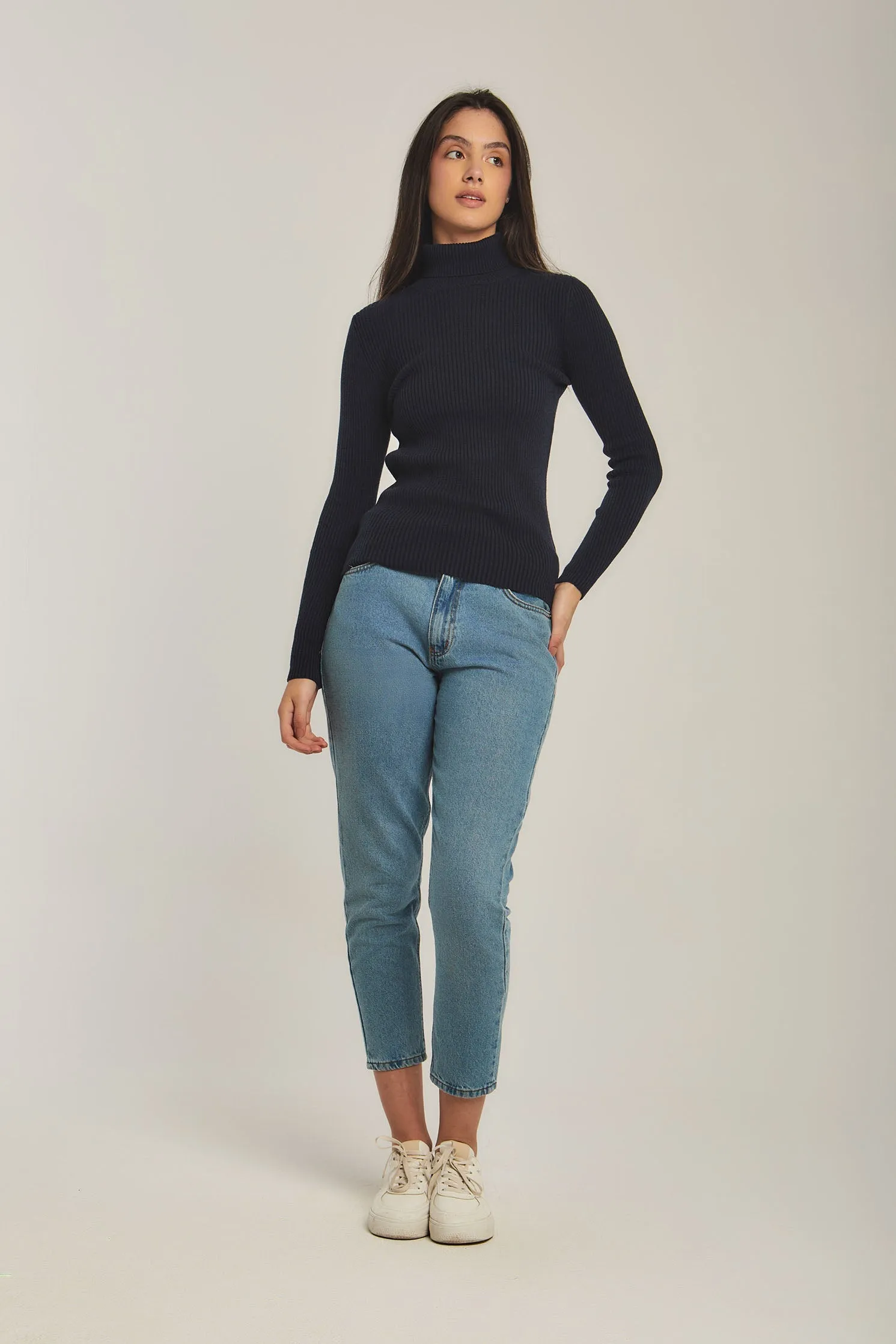 Women Sweat Shirt Crew Neck RegularNavy